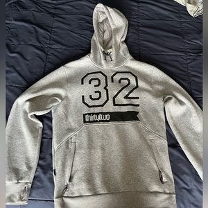 Thirtytwo Men’s Grey Snowboard Hoodie Size Medium
